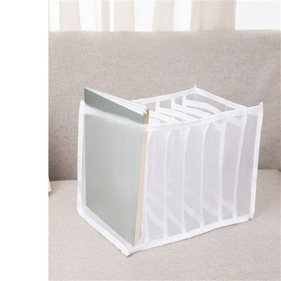 7 Grids Washable Wardrobe Clothes Organizer,Jeans Compartment Storage Box