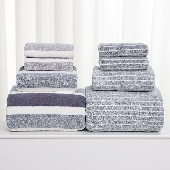 Clearance 8 Pack Plush Absorbent 100% Cotton Bath Towel Set, 2 Bath Towels 4 Hand Towels 2 Washcloths, Luxury 8 Piece Towel Set for Bathroom SPA Gym, Family Bath Towel Set
