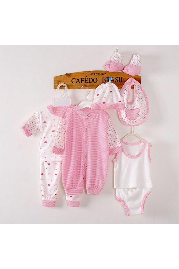 Clearance!8-Piece Newborn Clothes and Accessories Set for Baby Boy and Girl, Cotton Newborn Essentials Gift Set for Baby Shower
