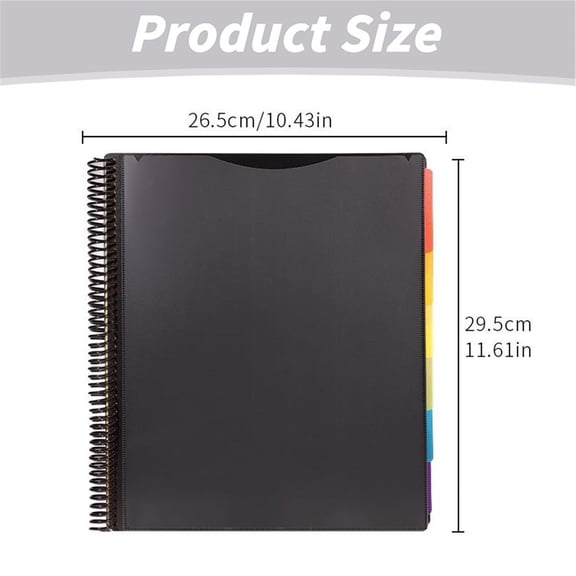 Clearance Under $9.59! 1PC 12-Pocket Poly Project Organizer, Letter Size Expanding File with Dividers, Plastic, for Office & School, (10.25x11.75in, Black)