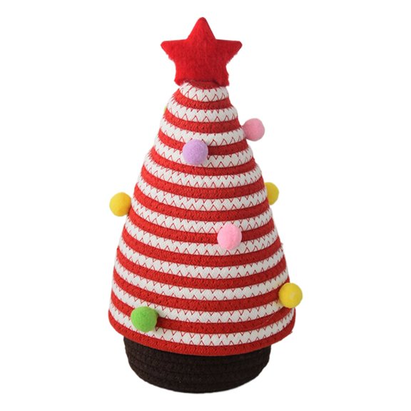 Clearance Under $ 9.69 Christmas Storage Basket, Tree Shaped Woven Organizer For Holiday Gifts, Seasonal Decorations, Household Accessories And Festive Home Organization With Cotton Rope Detail