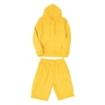 thumbnail image 1 of Clothing A Shirts,Clothing 2025 Men's Suits Mens Fashion Casual Color Matching Two Piece Hooded Pocket Lace Up Pullover Sweater Pants Set, 1 of 8