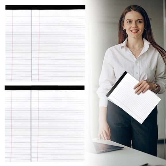 Clearance! A4 Tearable Horizontal Line Photo Notebook 50 Sheets, 4-Piece Set, White Spiral Notebook Notepad