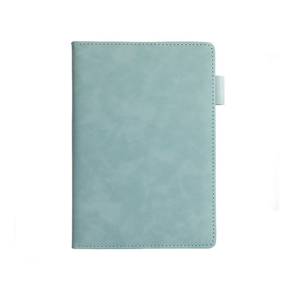 A5 Lined Leather Journal, 200 Pages Refillable Hardcover Notebook with Pocket, 80gsm Thick Daily Diary for Men and Women, Great Gift for Business School Travel