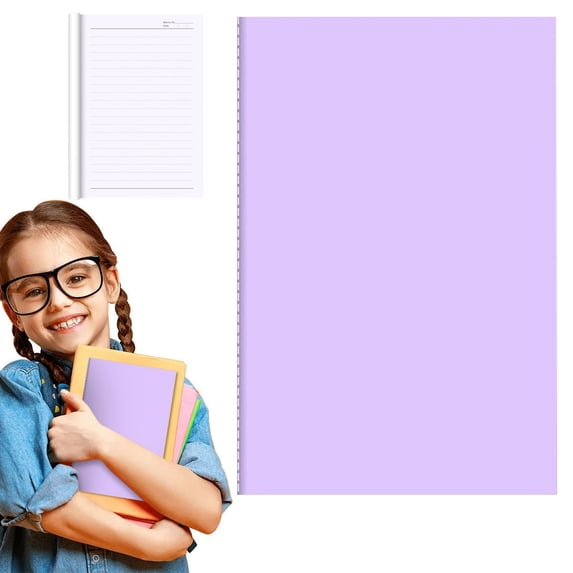 Clearance! A5 Thickened Soft Leather Bound Notebook 30 Sheets (60 Pages)/Light Purple Planner Spiral Notebook