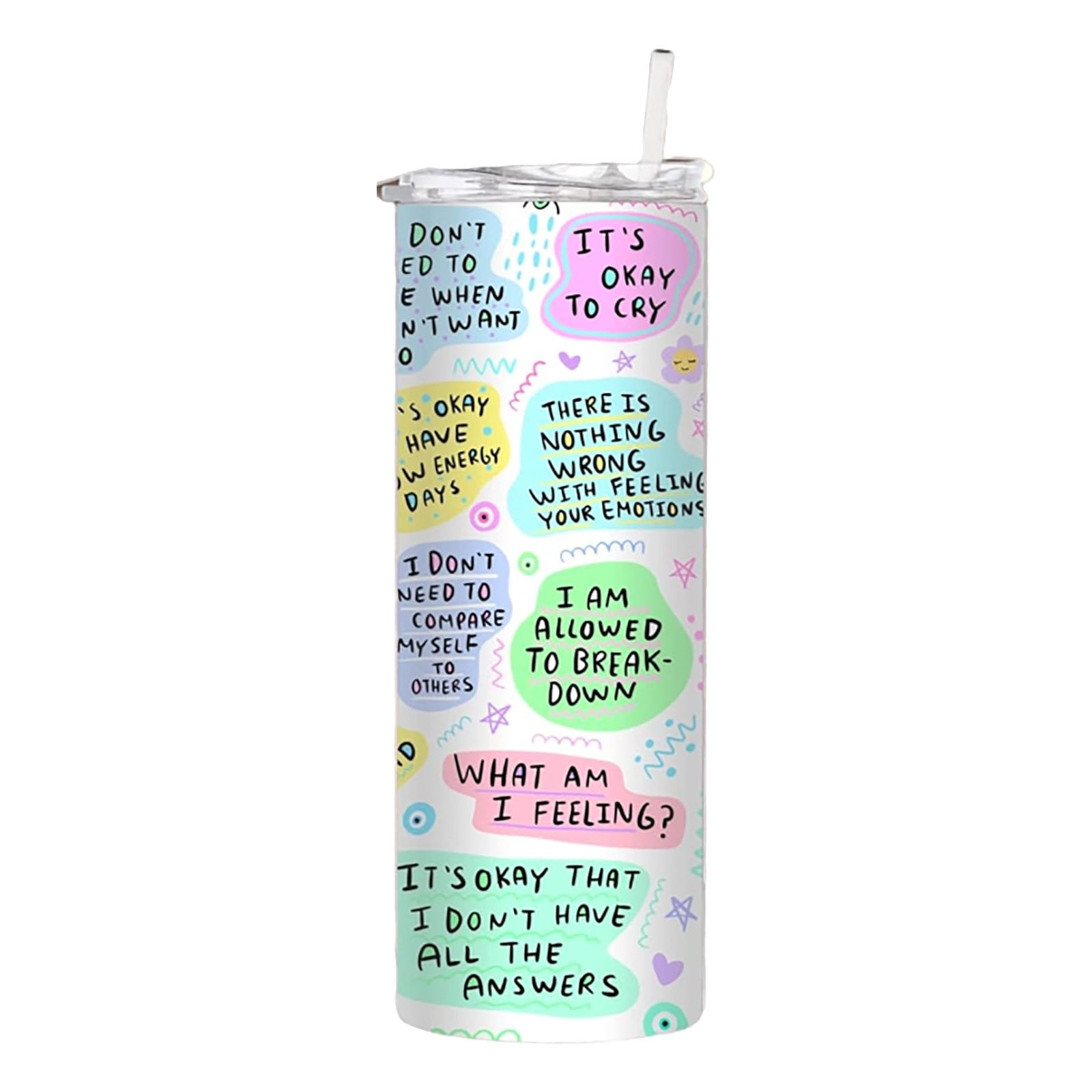 Clearance ALOFUN My Mental Breakdown Cup with & Lid 30oz Skinny Tumbler ...