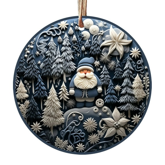 OAVQHLG3B Christmas Ornaments Snowman Acrylic Navy Blue