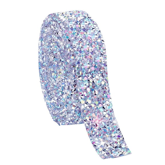 Clearance Adhesive Tape under $10 Self-Adhesive Crystal Rhinestone Ribbon Resin Diamond Ribbon Glitter Rhinestone Sticker Roll DIY