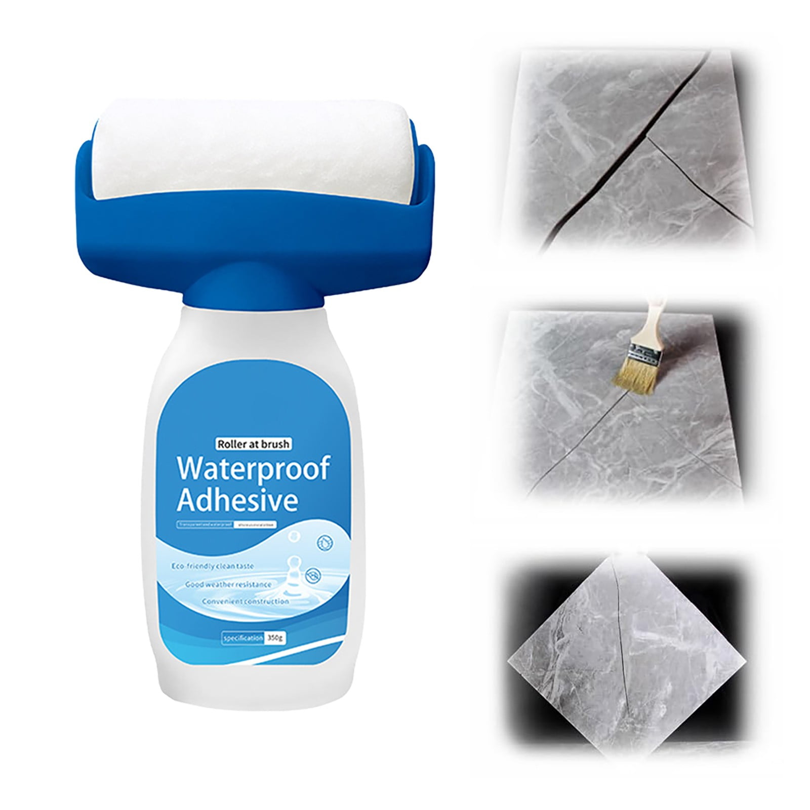 Clearance Adhesive mucilage under $7,Clear Adhesive With Roller Brush Super Strong Anti Leakage Agent Adhesive Coating Agent For Indoor Outdoor 1ml 1PC