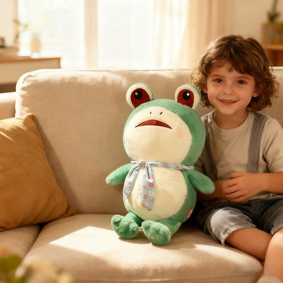 Clearance! Adorable Plush Stuffed Animal Figure - Cute Frog Anime Plushies for Kids, Great Birthday Gift and Collectible, Soft Stuffed Animals for Boys and Girls, Fun Character Toy