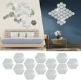 Clearance! Adyi Wall Stickers, Hexagonal Acrylic Mirror Wall Stickers 4