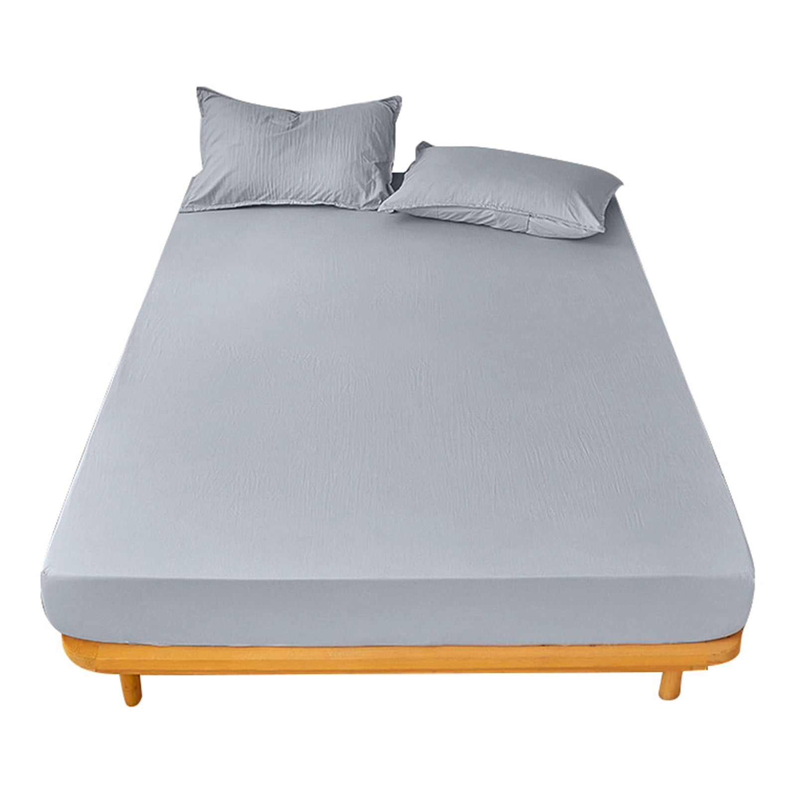 Clearance! Aedtie Four Pieces Beddings Solid Color Japanese Yarn Dyed