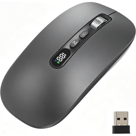 Clearance Ai Mouse with Voice Typing & ChatGPT Assistant, Ergonomic Silent Wireless BT Mouse for Computer, PC, Laptop