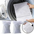 thumbnail image 1 of Clearance Air Vacuum Bag under $5 2 Pcs Heavy Duty Mesh Laundry Bags Delicates Net Wash BagTravel Organization Washing Bag White, 1 of 5