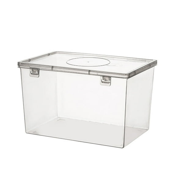 Tahtuvzn School Airtight Bread Storage Container Box Reusable Clear Plastic Loaf Cake Dispenser Fresh Organizer Bin, 8.38x5.78x5"