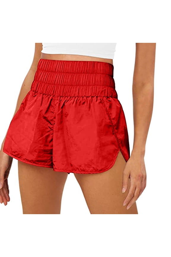 Clearance All!Samickarr Workout Athletic Shorts For Womens 2 In 1 Double Layer Flowy Hem Running Shorts Biker Shorts Quick-Dry Drawstring High Waisted Gym Yoga Tennis Shorts Butterfly Skirts
