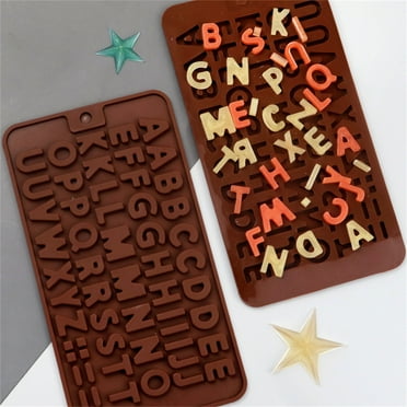 Clearance!Alphabet Silicon Chocolate Mould Tray Mould for Kitchen Chocolate Jelly Candy Ice Making Bakeware | Cake Decoration Tools | Alphabet Shape Mould - Pack of 1