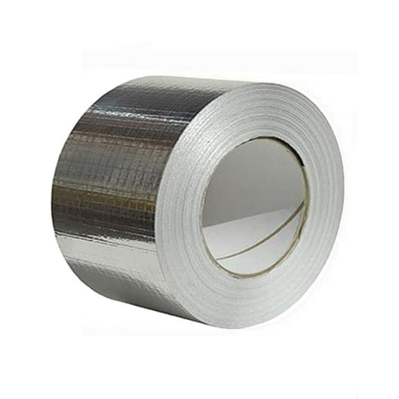 Aluminum Foil Glass Fiber Cloth Tape,Silver,Good for HVAC, Sealing & Patching Hot & Cold Air Ducts, Metal Repair (2-4 mil-5m)
