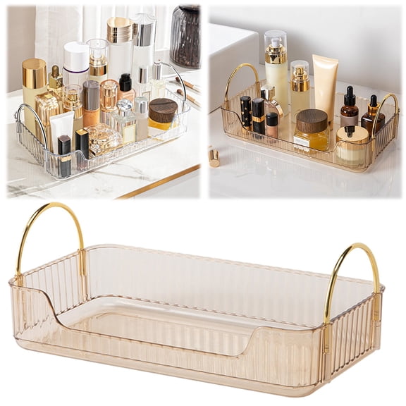 Clearance! Aminojy Hanging Baskets for Organizing Easy To Use Makeup Organizer And Disposal Makeup Storage Tray with Metal Handling Capability Countertop Organizer Neatly Organized Makeup Bathroom