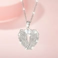 thumbnail image 1 of Angel Wings Necklace 925 Sterling Silver Jewelry Guardian Angel Wings Pendant Necklace Birthstone Necklace Jewelry for Women (White), 1 of 6