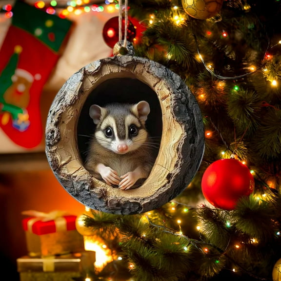 Clearance! Animal Christmas Ornament,Christmas Tree Animal Pattern 2D Acrylic Ornament,Forest Animal Decoration, Seasonal Decor for Christmas Tree,Keepsake Gifts Christmas Tree Hanging Decor