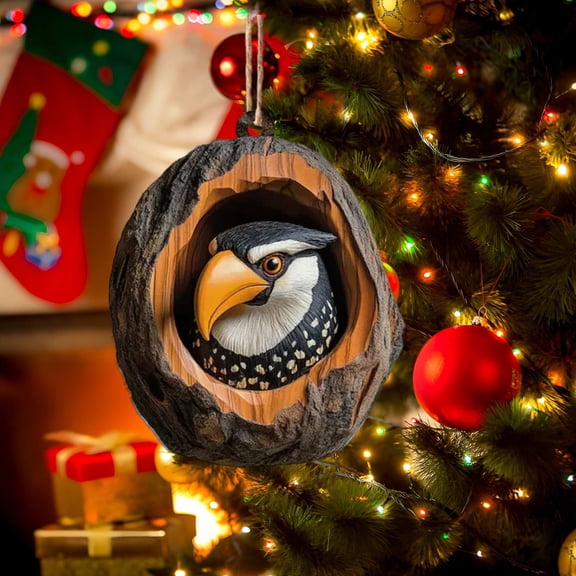 Clearance! Animal Christmas Ornament,Christmas Tree Animal Pattern 2D Acrylic Ornament,Forest Animal Decoration, Seasonal Decor for Christmas Tree,Keepsake Gifts Christmas Tree Hanging Decor