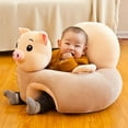 thumbnail image 1 of Clearance!Animal Shaped Baby Sitting Chair Baby Support Sofa Chair Cover Cute Infant Toddler Floor Seat Loungers Sitting Chair for Learning to Sit (Piglet, 40cm*55cm*55cm), 1 of 9