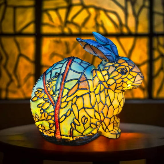 Clearance!Animal Table Lamp Series,Stained Glass Table Lamp Night Light, Retro Stained Glass Desk Lamps are Definitely a Luxurious Addition to Any Room, Especially in The Living Room