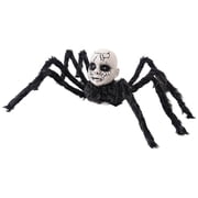 Clearance | Animatronic Spider Doll Head with Sound Activated Crawling for Halloween Decor, Black