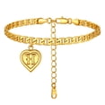 thumbnail image 1 of Ankle Bracelets for Women Gold Plated Initial H Anklets Waterproof Ankle Chain Birthday Mothers Day Jewelry Gifts for Her/Mom, 1 of 2