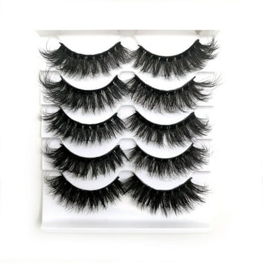 Clearance! Ankoty Lash Clusters Self Adhesive Eyelashes False Eyelashes Faux Mink Lashes Pack 10 Pairs 8D Dramatic Fake Eyelashes Wispy Cat Eye Style Luxury Volume Mink Eye Lashes Multipack