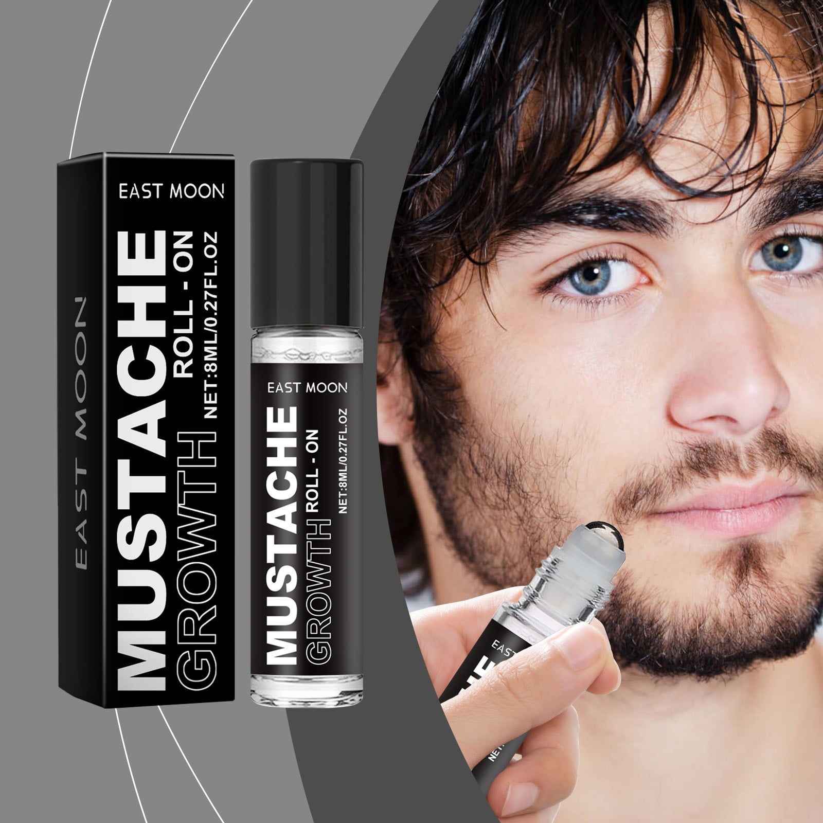 Clearance！Anriop Hair Care Mustache Growth Roll on 8 Ml with Almond and