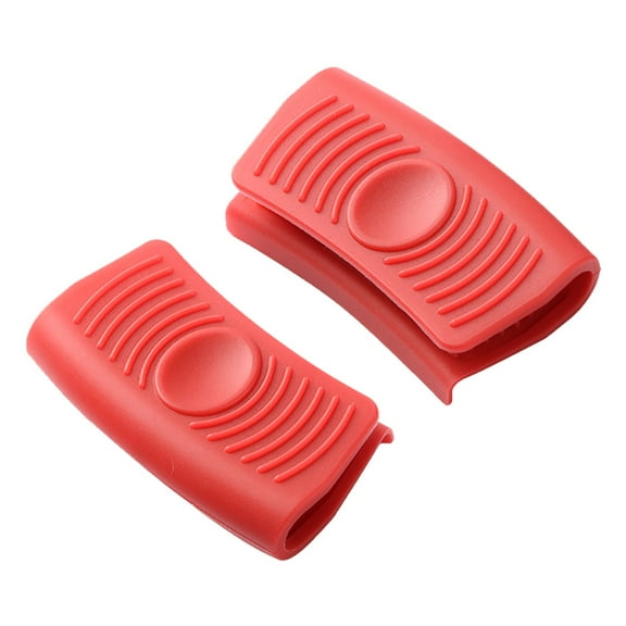 Clearance Anti-hot Tools Microwave Insulation Non-slip Kitchen Utensil Silicone Handle for Home & Kitchen Red