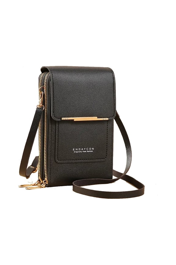 Anti-theft Leather Bag, Touch Screen Small Crossbody Cell Phone Purse, Blocking Mini PU Leather Crossbody Bags