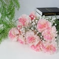 thumbnail image 1 of Antqov Artificial Flowers, Fake Peony Hydrangea Bouquet Plastic Carnations Realistic Fake Flower Arrangements Wedding Home Decor Gifts for Mom, 1 of 2
