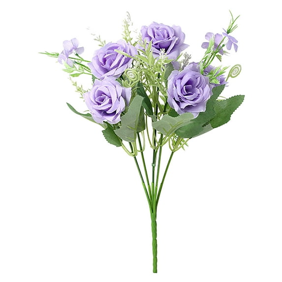 Antqov Artificial Flowers Silk Flowers Fake Roses Flowers Bouquet for Wedding Living Room Kicthen Decor Gifts for Mom