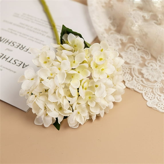 Antqov Artificial Flowers Silk Hydrangea Flowers Bouquet Faux Flowers for Wedding Centerpieces Home Decor Gifts for Mom
