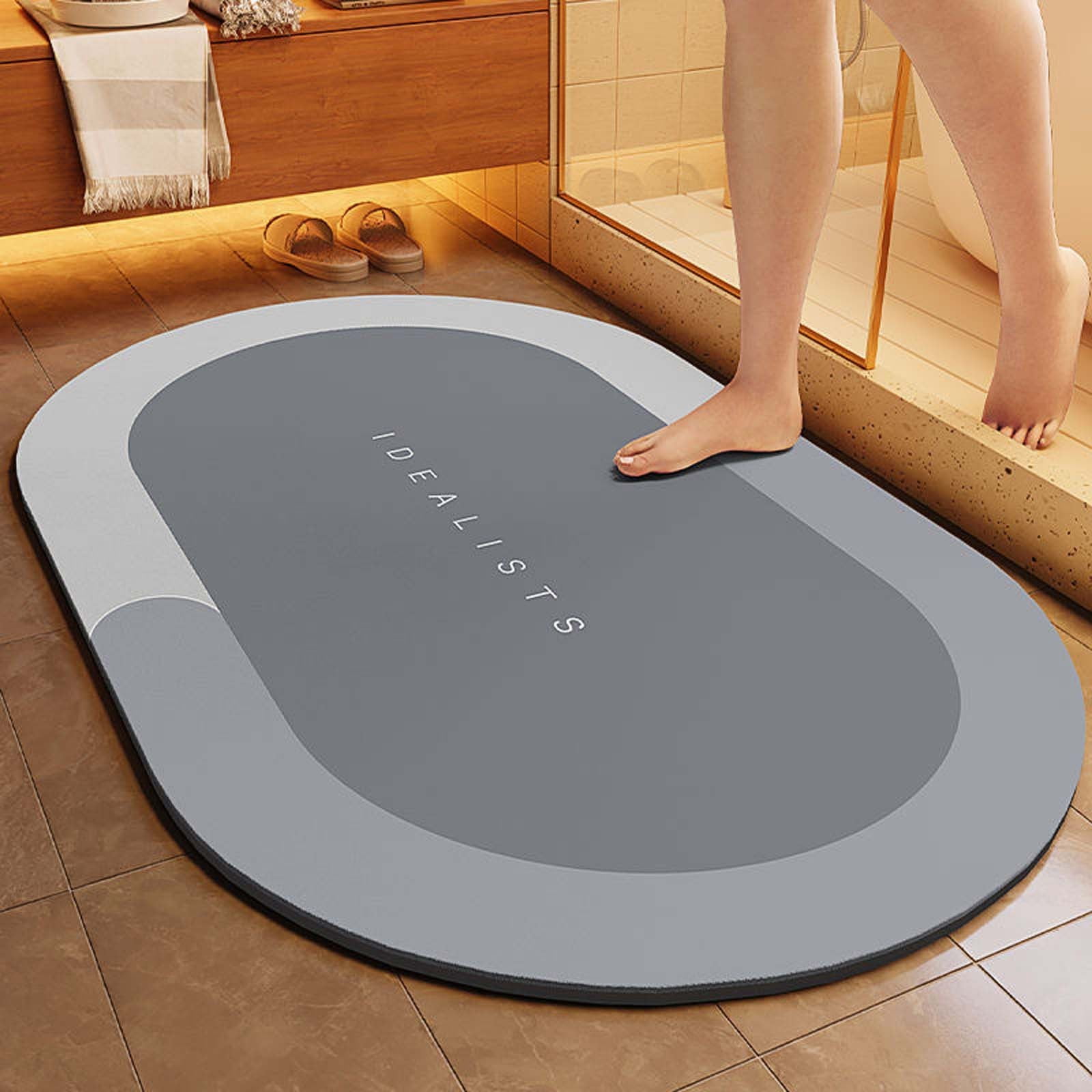 Antqov Bath Mat, 16x24" Non Slip Bathroom Rugs, Quickly Dry Absorbent Bathroom Floor Mats Shower Rug for in Front of Bathtub Shower Decor