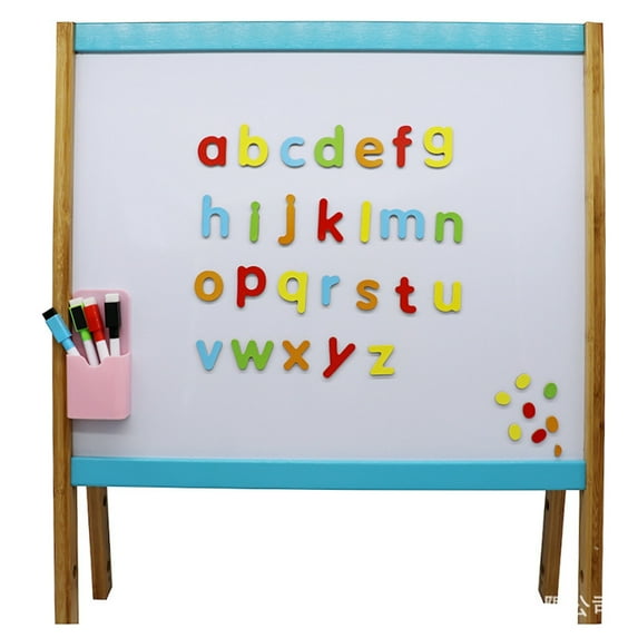 Antqov Cute Magnetic Letters, 26 Alphabet Fridge Magnets for Children, English Educational Toys Refrigerator Sticker, Preschool Spelling Learning for Kids Black & White Board Supplies