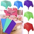 thumbnail image 1 of Antqov Plastic Table Cloth, Large Disposable Table Cloth Rectangle Table, Tablecloth Leakproof Decorative Table Cover for Outdoor Party, Wedding Decor, 1 of 2