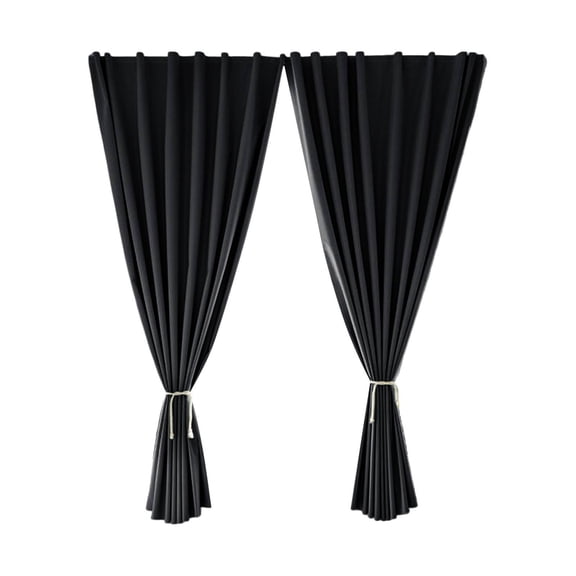 Clearance! Aonity 1.5M Wide * 2.0M High [2 Pieces] Velcro Waterproof Blackout Curtains， Curtains for Patio 2 Panels Sticky Top & Back Tab Bottom Sun Blocking Windproof Rod Drapes for Gazebo/Porch