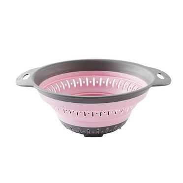 Clearance! Aoorsake Dinnerware Sets Collapsible Colander Strainer With Plastic Handles Foldable Storage Basket Dish Set Pink