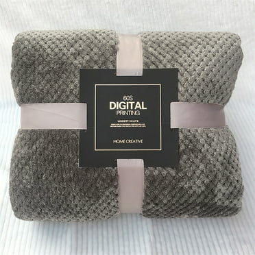 Clearance! Aoorsake Soft Warm Plaid Fleece Bed Blanket Large Mesh Flannel Blankets Thick Breathable Comforter Full Size Blanket Multi-color