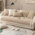 thumbnail image 1 of Clearance!Aopfjg&nbsp;Sofa Cover Sofa Cover Combination Plaid Quilted Faux Leather Sofa Cover Soft Anti Slip Combination Sofa Cover (Coffee 28x82 Inch/70x210 Cm), 1 of 9