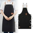 thumbnail image 1 of Clearance Apron Sleeve under $5,Kitchen Apron Work Apron Cotton Canvas Back Work Aprons For Kitchen Cooking Bib Canvas Restaurant Kitchen，Multiple Pockets Gardening Painting BBQ Tea Sho, 1 of 5