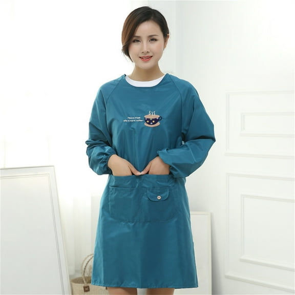 Clearance Apron Sleeve under $10,Kitchen Cooking Apron Adult Smock Long Sleeved Apron Oil Reverse Dressing Men's And Women's Work Clothes