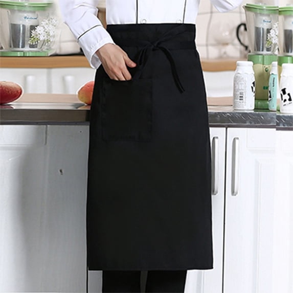 Clearance Apron Sleeve under $5,Black Waitress Waiter Server Short Aprons,Waist Apron With Pockets