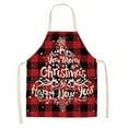 thumbnail image 1 of Clearance Apron Sleeve under $5,Christmas Kitchen Cooking Aprons Plaid Aprons Adjustable Buffalo Plaid Baking Apron, 1 of 7