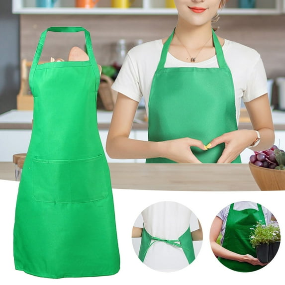 Clearance Apron Sleeve under $5,Cooking Kitchen Apron With Pocket Check Chef Apron Dress For Women Men Adults For Baking Restaurant Tool