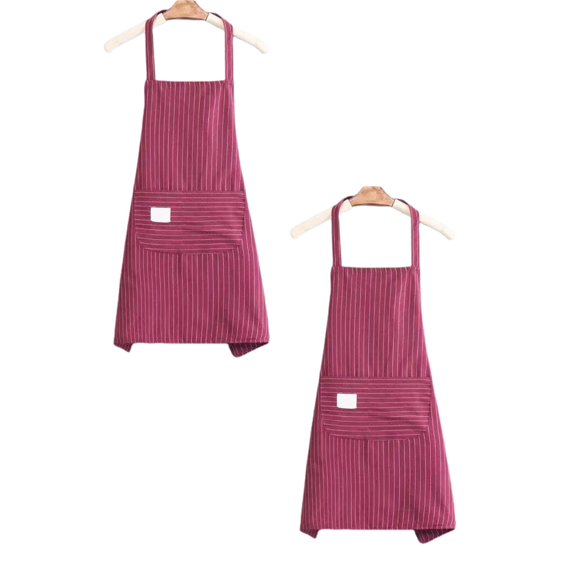 Clearance Apron Sleeve under $7 Kitchen Cooking Aprons Adjustable Bib Soft Apron With Pockets For Men Women